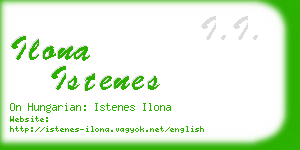 ilona istenes business card